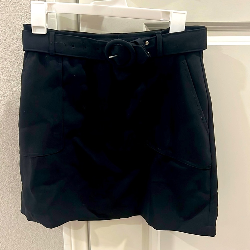 Black A Line Mini Skirt